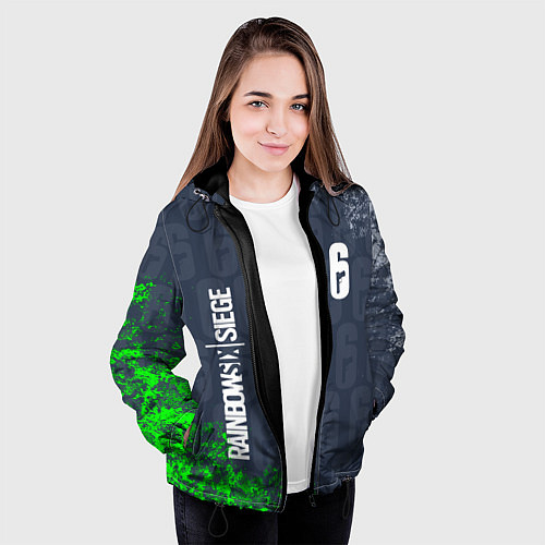 Женская куртка Rainbow six siege - краска / 3D-Черный – фото 3