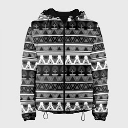 Женская куртка Черно-белый скандинавский орнамент