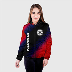 Куртка с капюшоном женская Yamaha красный карбон, цвет: 3D-черный — фото 2