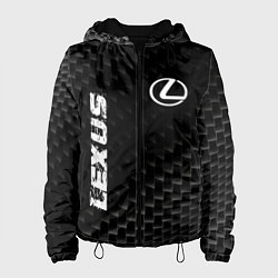 Куртка с капюшоном женская Lexus карбоновый фон, цвет: 3D-черный