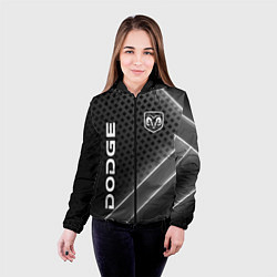 Куртка с капюшоном женская Dodge Абстракция карбон, цвет: 3D-черный — фото 2