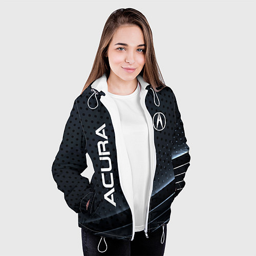 Женская куртка Acura карбон / 3D-Белый – фото 3