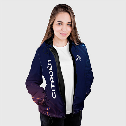 Женская куртка Citroёn Абстракция / 3D-Черный – фото 3