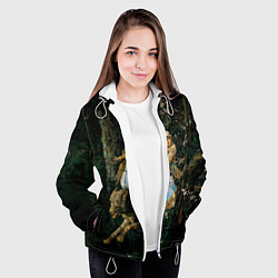 Куртка с капюшоном женская Васнецов Иван царевич на Сером Волке, цвет: 3D-белый — фото 2