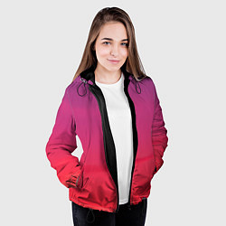 Куртка с капюшоном женская Красное небо, цвет: 3D-черный — фото 2