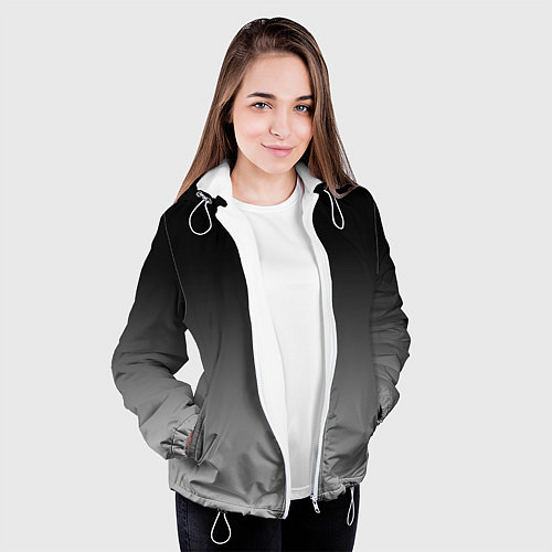 Женская куртка Серый градиент / 3D-Белый – фото 3