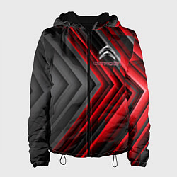 Куртка с капюшоном женская Citroen строгий стиль, цвет: 3D-черный