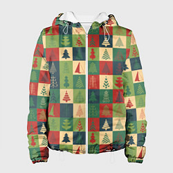 Куртка с капюшоном женская Здравствуй ёлка Новый год, цвет: 3D-белый