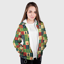 Куртка с капюшоном женская Здравствуй ёлка Новый год, цвет: 3D-белый — фото 2