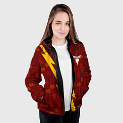 Куртка с капюшоном женская Bon Jovi гитары и молния, цвет: 3D-черный — фото 2