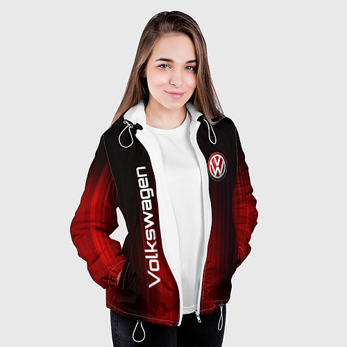 Женская куртка Volkswagen art / 3D-Белый – фото 3