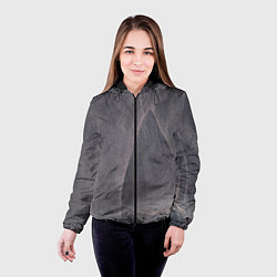 Куртка с капюшоном женская Тёмные туманные блёстки, цвет: 3D-черный — фото 2