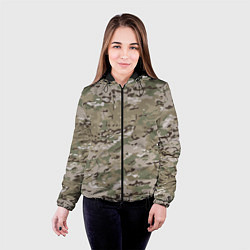 Куртка с капюшоном женская Мультикам камуфляж, цвет: 3D-черный — фото 2