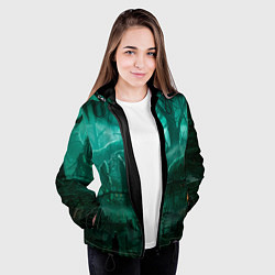 Куртка с капюшоном женская Причал у болота, цвет: 3D-черный — фото 2