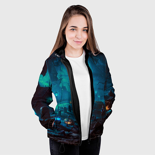 Женская куртка Волшебная ночь / 3D-Черный – фото 3