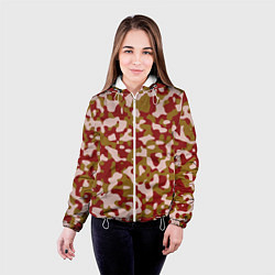Куртка с капюшоном женская Камуфляж German Desert, цвет: 3D-белый — фото 2