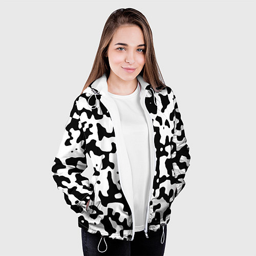 Женская куртка Камуфляж Cowskin средний / 3D-Белый – фото 3