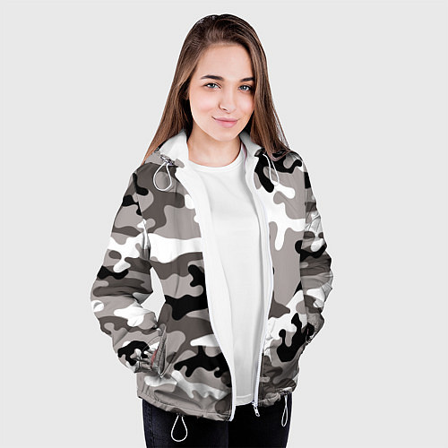 Женская куртка Камуфляж Urban крупный / 3D-Белый – фото 3
