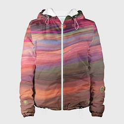Женская куртка Розово-оранжевый абстрактный песок