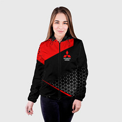 Куртка с капюшоном женская Mitsubishi - Sportwear, цвет: 3D-черный — фото 2