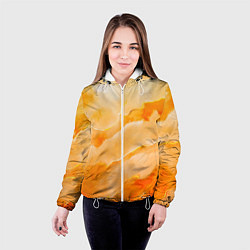 Куртка с капюшоном женская Оранжевое настроение, цвет: 3D-белый — фото 2