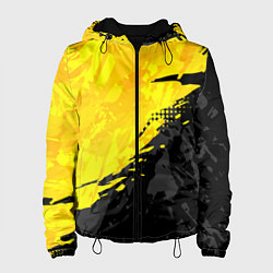 Куртка с капюшоном женская Black and yellow, цвет: 3D-черный