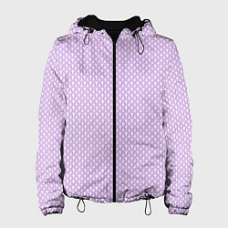 Куртка с капюшоном женская Вязаное полотно - Розовое, цвет: 3D-черный