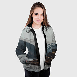 Куртка с капюшоном женская Островoк на озере, цвет: 3D-черный — фото 2