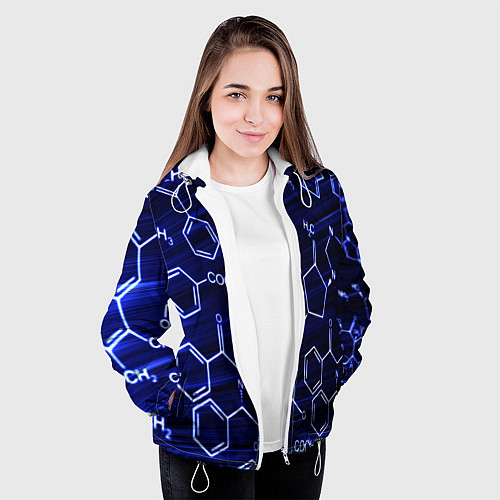 Женская куртка Графическая химия / 3D-Белый – фото 3