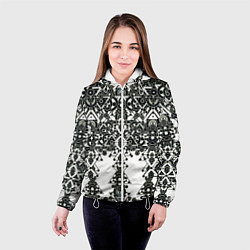Куртка с капюшоном женская Треугольный шум, цвет: 3D-белый — фото 2