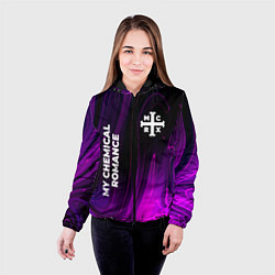 Куртка с капюшоном женская My Chemical Romance violet plasma, цвет: 3D-черный — фото 2