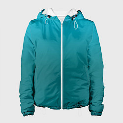 Женская куртка Градиент бирюзовый