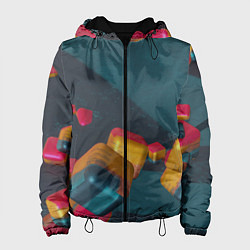 Женская куртка Множество абстрактных кубиков