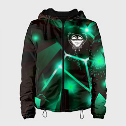 Куртка с капюшоном женская Poppy Playtime разлом плит, цвет: 3D-черный