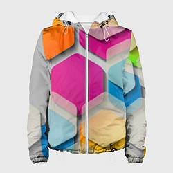 Женская куртка Абстрактные разноцветные геометрические фигуры