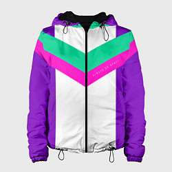 Куртка с капюшоном женская Always in sports сиреневый, цвет: 3D-черный