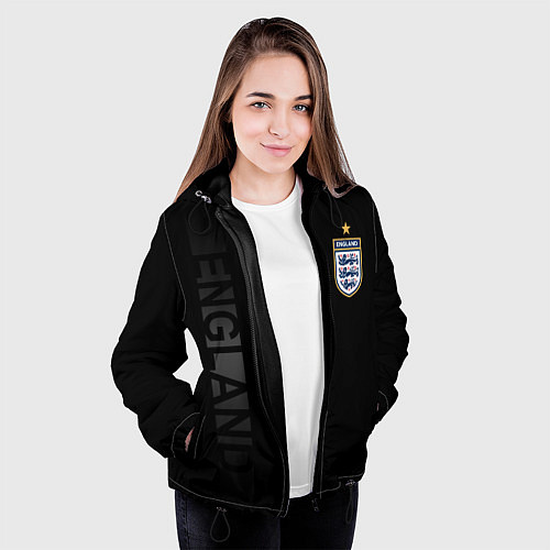 Женская куртка Сборная Англии боковая полоса / 3D-Черный – фото 3