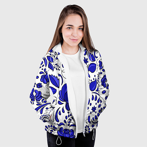 Женская куртка Гжель / 3D-Белый – фото 3