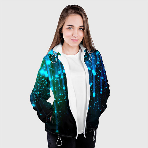 Женская куртка Space - starfall / 3D-Белый – фото 3