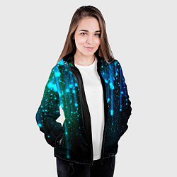 Куртка с капюшоном женская Space - starfall, цвет: 3D-черный — фото 2