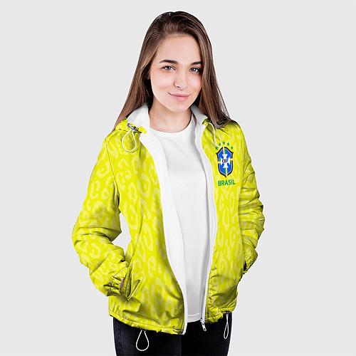 Женская куртка Форма сборной Бразилии ЧМ 2022 / 3D-Белый – фото 3