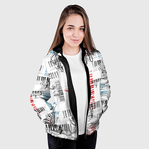 Женская куртка Играем джаз / 3D-Черный – фото 3