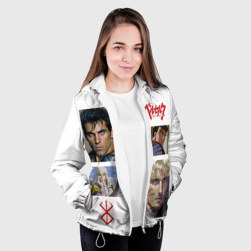 Женская куртка Оуэн Уилсон и Бен Стиллер в аниме Берсерк / 3D-Белый – фото 3