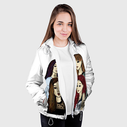 Женская куртка Герлзбенд блэкпинк / 3D-Белый – фото 3