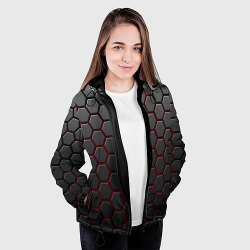 Женская куртка Броня из стали / 3D-Черный – фото 3