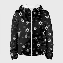 Куртка с капюшоном женская Astro emblem pattern, цвет: 3D-белый