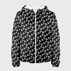 Куртка с капюшоном женская B A P black n white pattern, цвет: 3D-белый