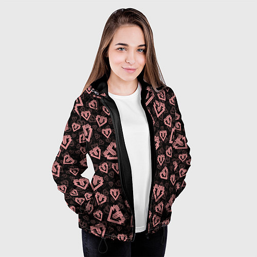 Женская куртка Big bang pattern / 3D-Черный – фото 3