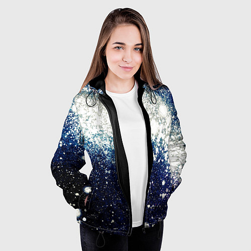 Женская куртка Необъятные просторы вселенной / 3D-Черный – фото 3