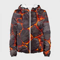 Куртка с капюшоном женская Каменная лава, цвет: 3D-белый